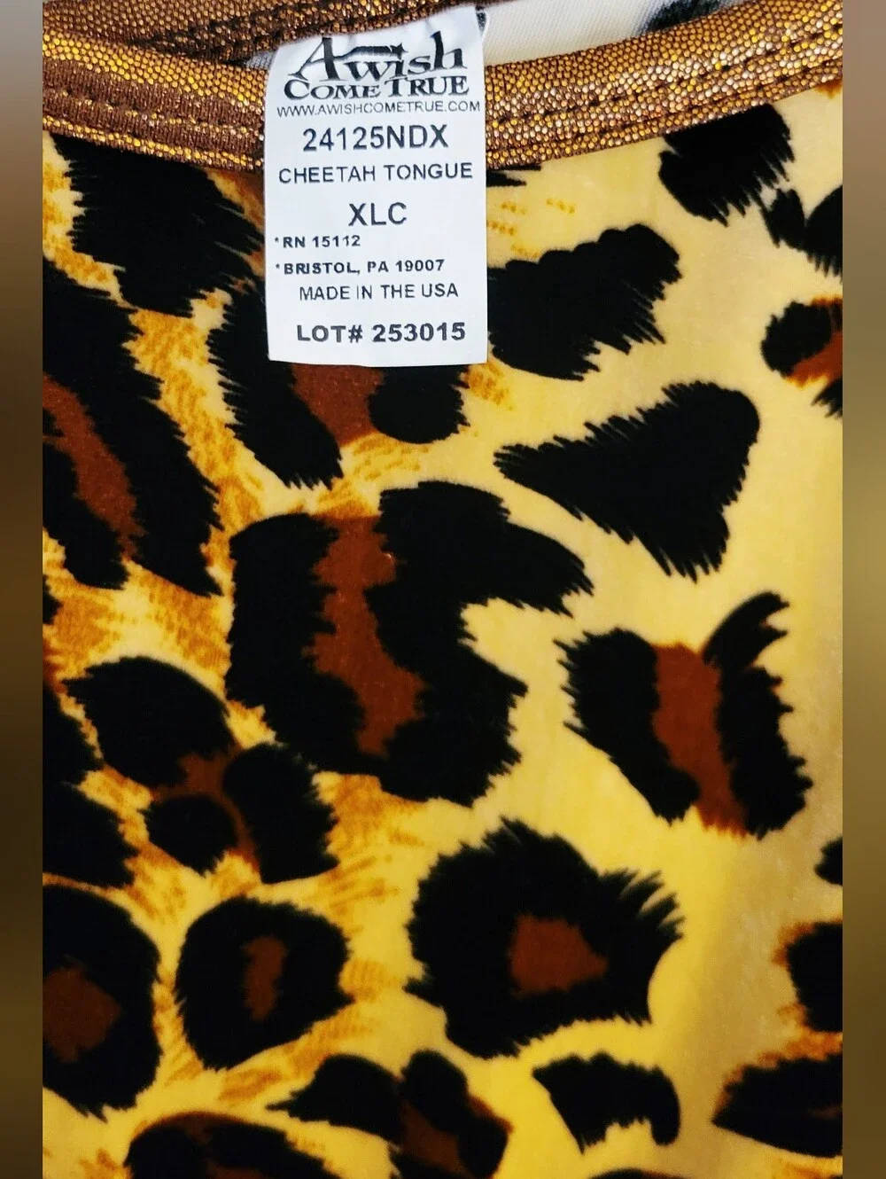 Leopard Print Brown Mesh Costume